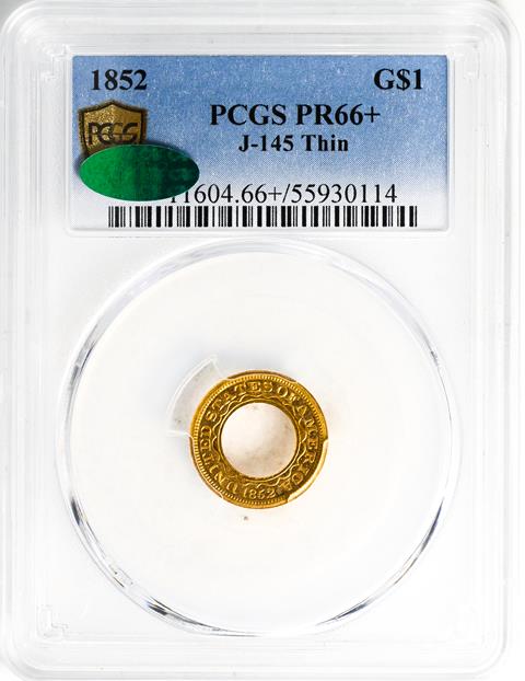 Picture of 1852 GOLD $1 J-145 THIN PR66+ 