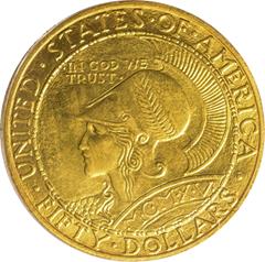Picture of 1915-S GOLD $50, PAN-PAC ROUND MS65 