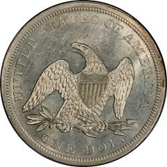 Picture of 1865 LIBERTY SEATED S$1, NO MOTTO MS65 