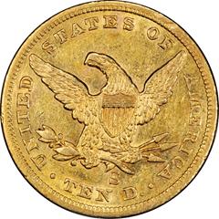 Picture of 1859-S LIBERTY HEAD $10 AU55 