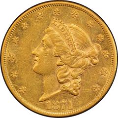 Picture of 1871-CC LIBERTY HEAD $20 AU55 