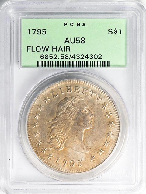 Picture of 1795 FLOWING HAIR $1, 3 LEAVES AU58 