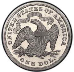 Picture of 1871 $1, J-1150 PR66+ Cameo