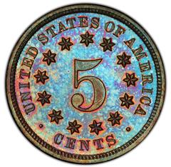 Picture of 1873 SHIELD 5C, J-1264 PR66+ Red Brown