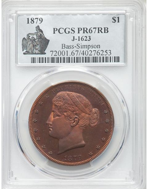 Picture of 1879 S$1 J-1623 PR67 Red Brown