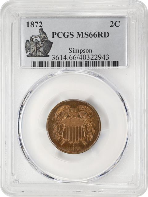 Picture of 1872 2C MS66 RD