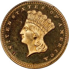 Picture of 1861 GOLD G$1, TYPE 3 PR65 Cameo