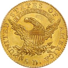Picture of 1813 CAPPED BUST $5 MS64+ 