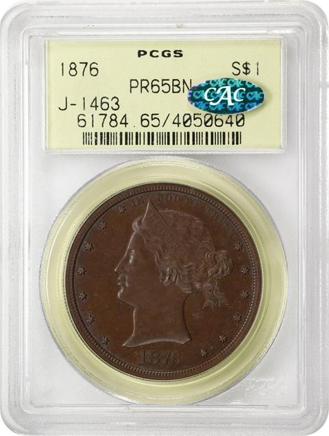 Picture of 1876 - $1 J-1463 PR65 Brown
