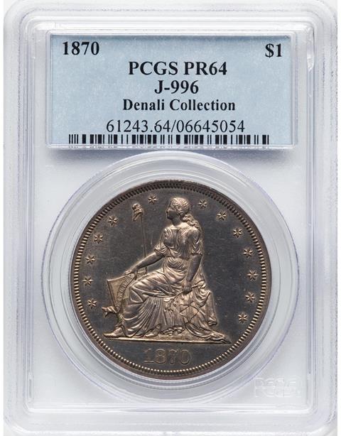 Picture of 1870 S$1 J-996 PR64 