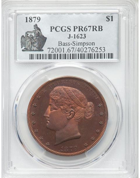Picture of 1879 S$1 J-1623 PR67 Red Brown