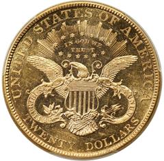 Picture of 1885 LIBERTY HEAD $20 MS62 Proof Like