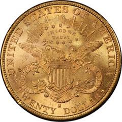 Picture of 1885-S LIBERTY HEAD $20 MS65 