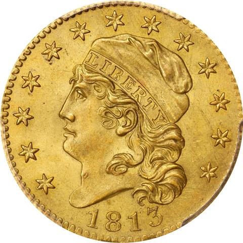 1813 CAPPED BUST $5 MS64+